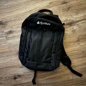 NEW Apple Sleek Black Waterproof Backpack Unisex